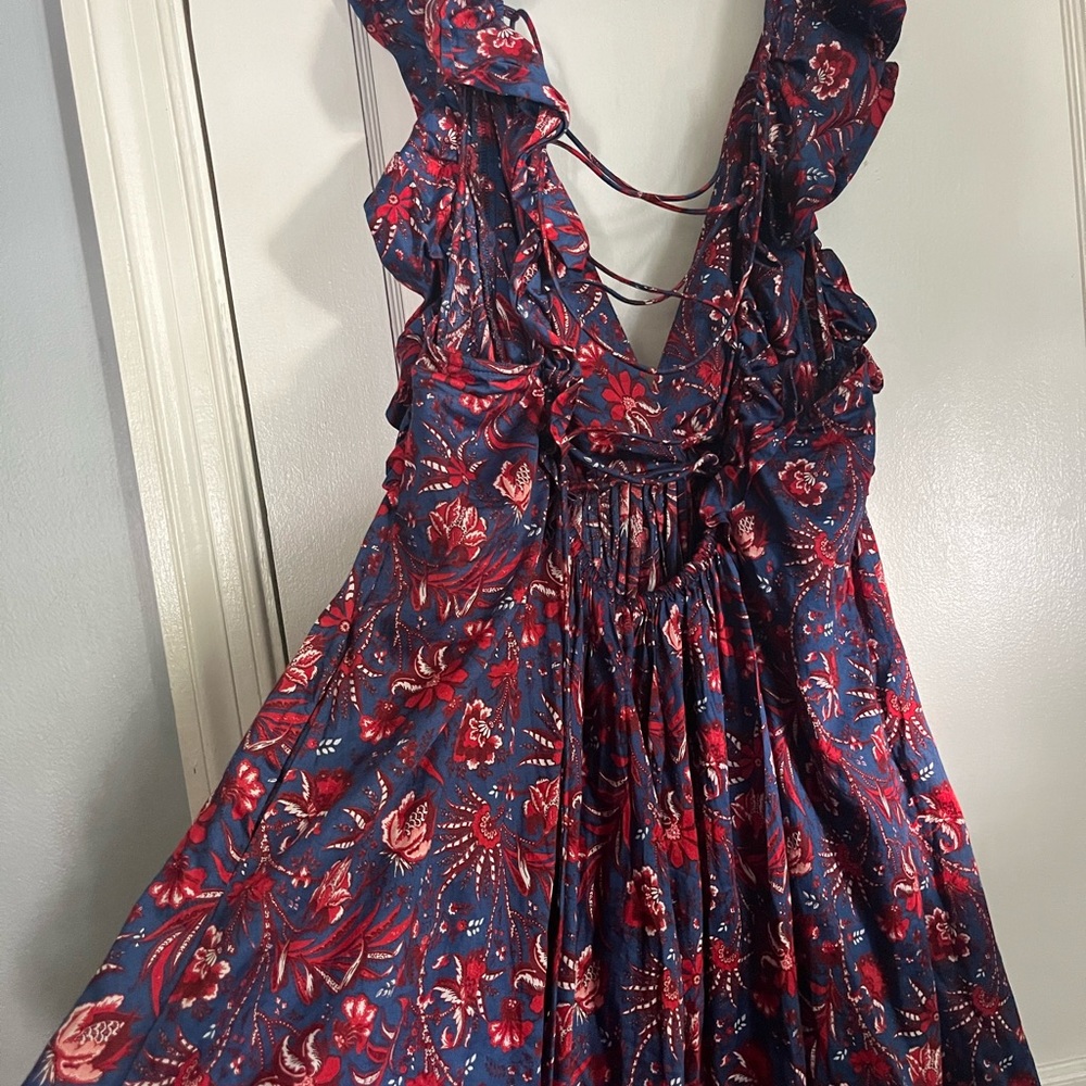 MANGO dress with open front and back